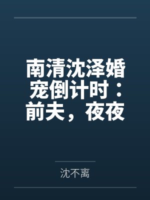 南清沈泽婚宠倒计时：前夫，夜夜见
